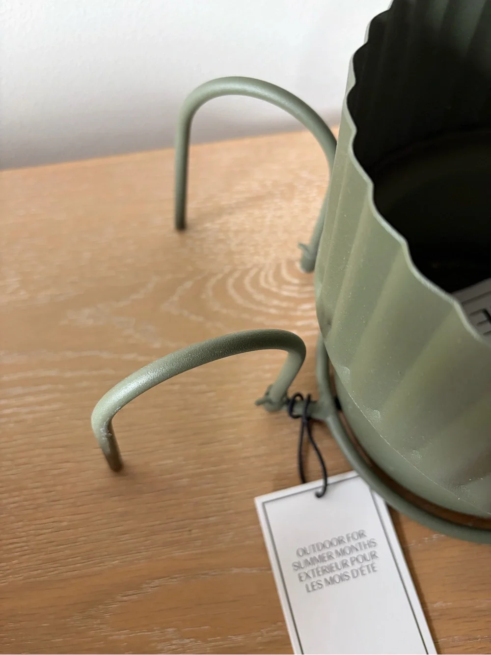 NEW H&M Olive Green Fluted Hanging Planter
